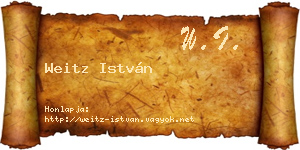 Weitz István névjegykártya